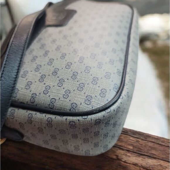 Gucci Navy Blue Canvas Supreme Micro GG Blue Trim Crossbody Bag VINTAGE - Picture 7 of 16